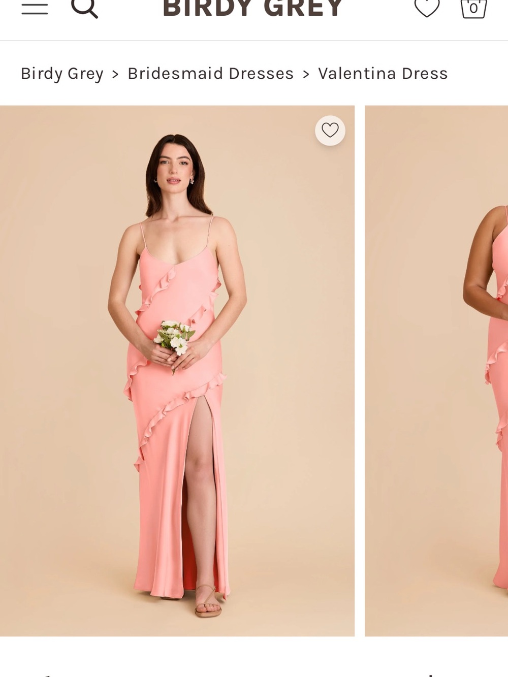 Birdy Grey Valentina Maxi Dress in Coral Pink